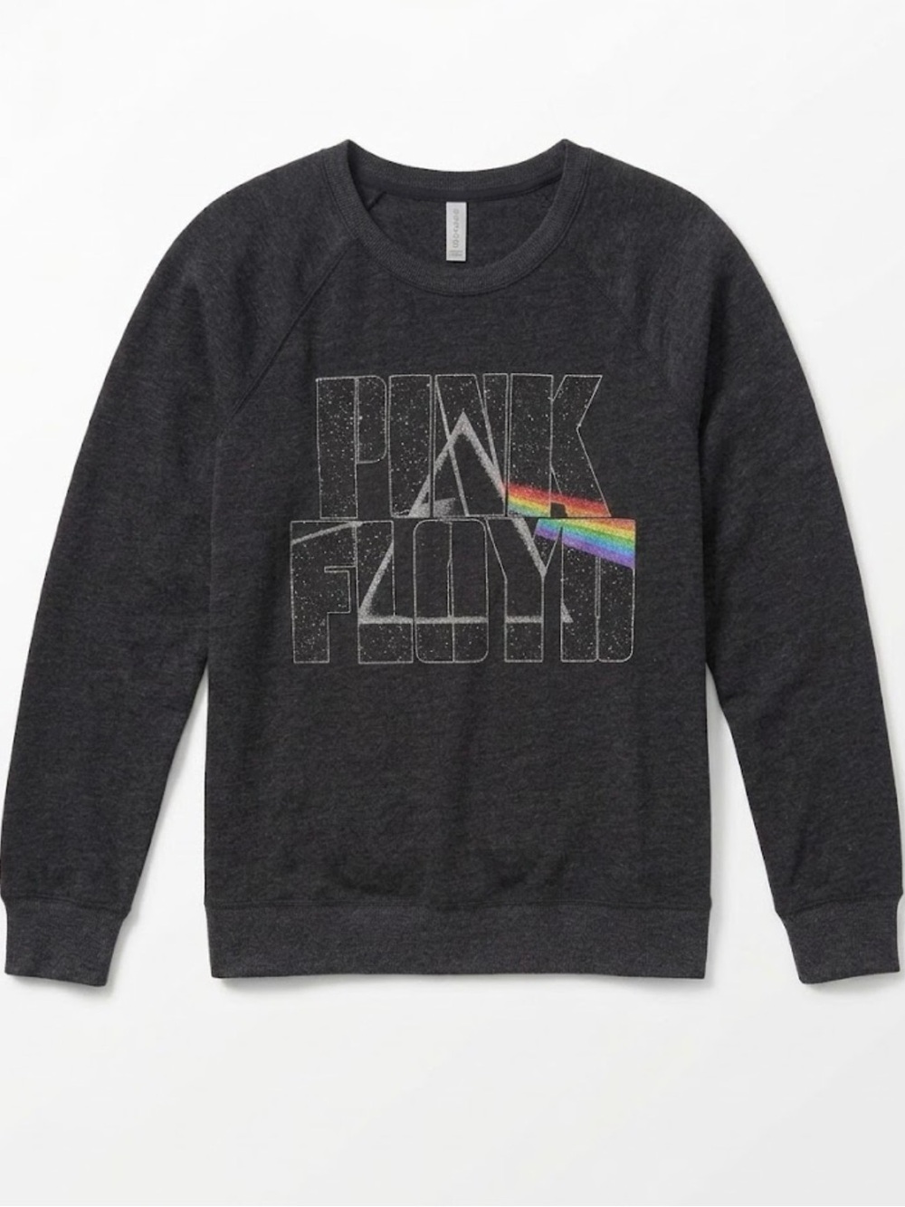 Lucky Brand Pink Floyd Dark Side of the Moon Raglan Sweatshirt Charcoal XS
